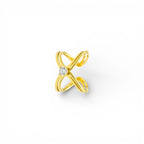Anello a X con Punto Luce In Acciaio Inossidabile