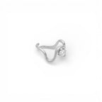 Anello Sinuoso con Cristallo Ovale In Acciaio Inossidabile