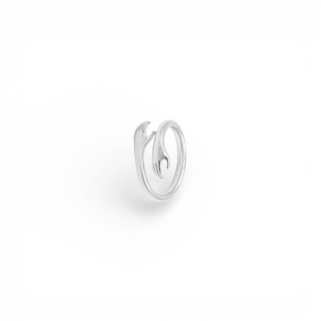 Anello Mani Abbraccio In Acciaio Inossidabile