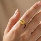Anello Nodo Intrecciato In Acciaio Inossidabile