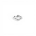 Anello a V con Cristalli In Acciaio Inossidabile