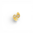 Anello Doppio Cuore con Zirconi In Acciaio Inossidabile