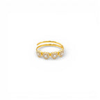 Anello con Quattro Cuori Pavé In Acciaio Inossidabile