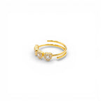 Anello con Quattro Cuori Pavé In Acciaio Inossidabile