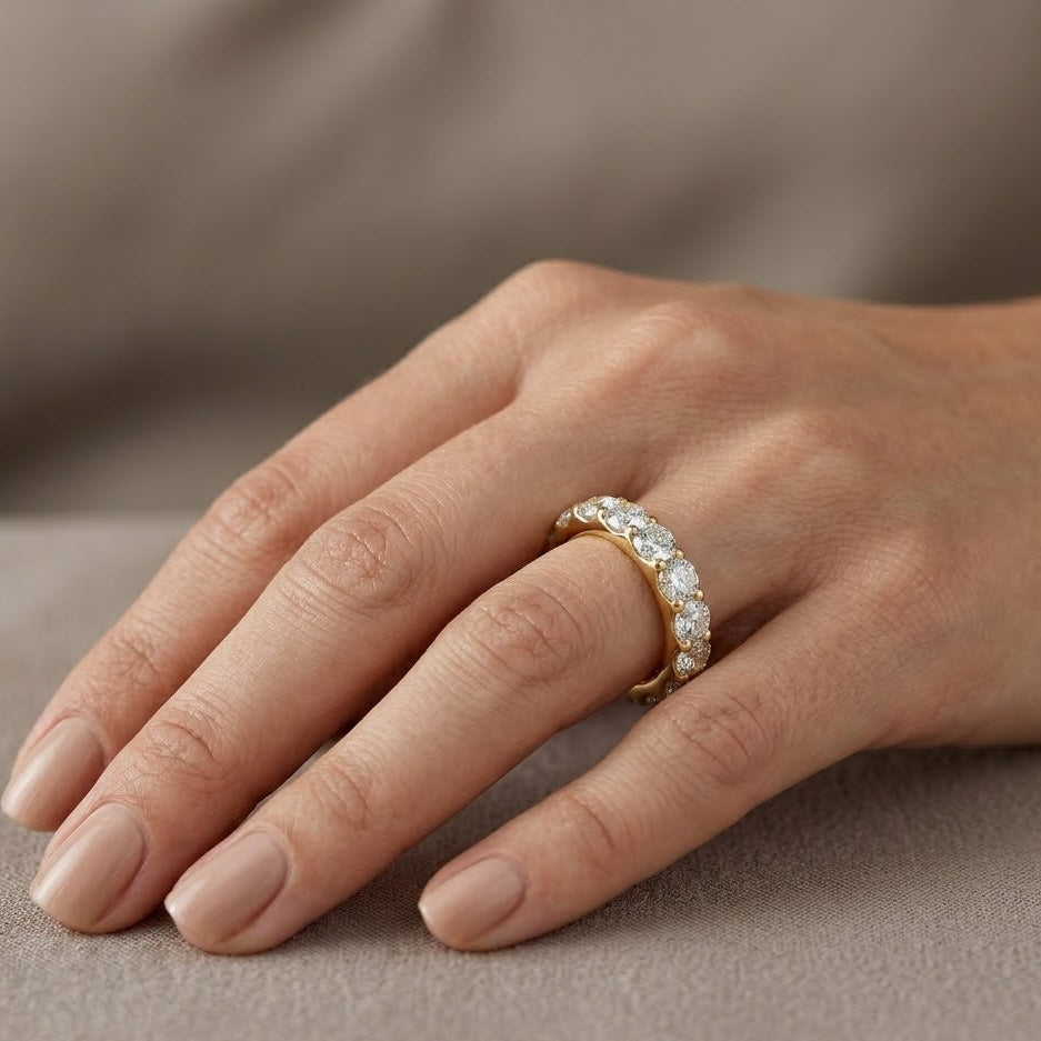 Anello Veretta Eternity In Acciaio Inossidabile