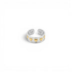 Anello Fascia Cuori In Rilievo In Acciaio Inossidabile