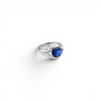 Anello Occhio con Pietra Colorata In Acciaio Inossidabile