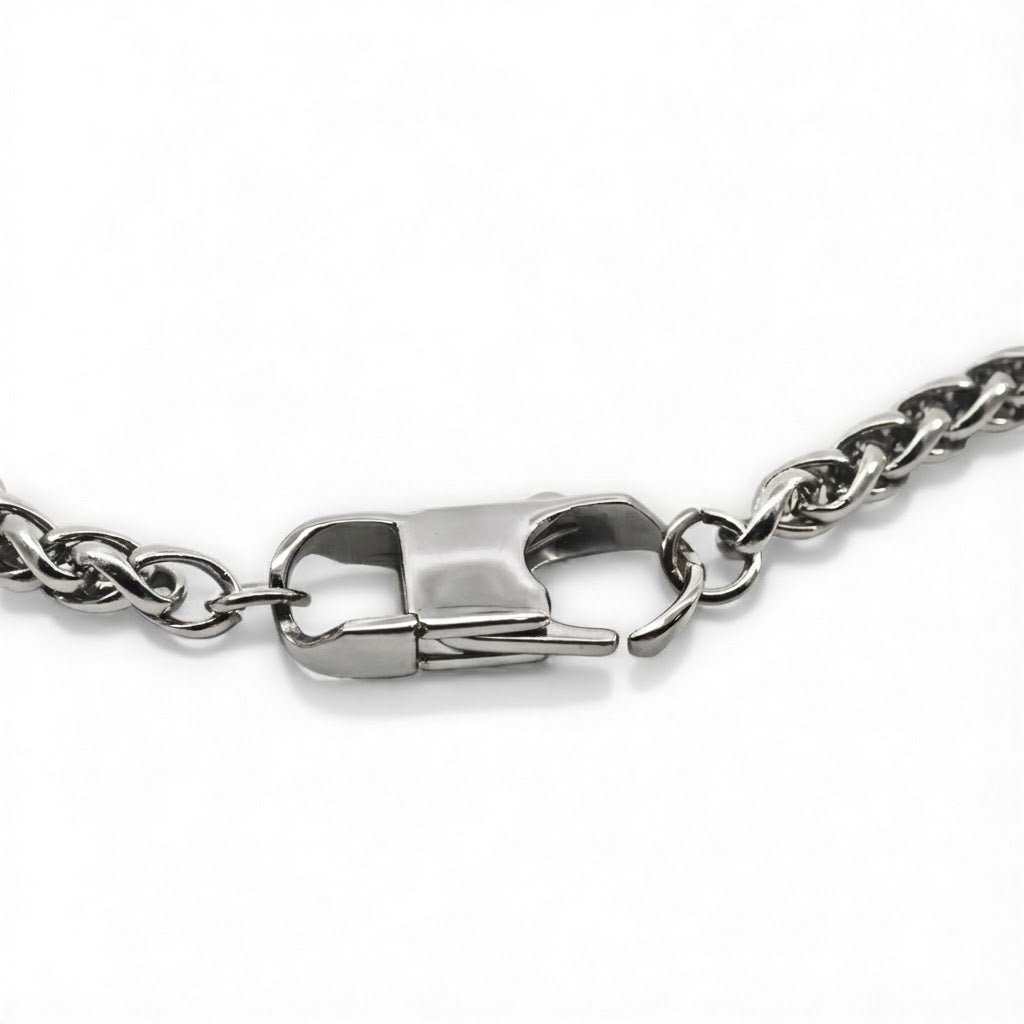 Collana Catena Sottile a Cordoncino Intrecciato In Acciaio Inossidabile