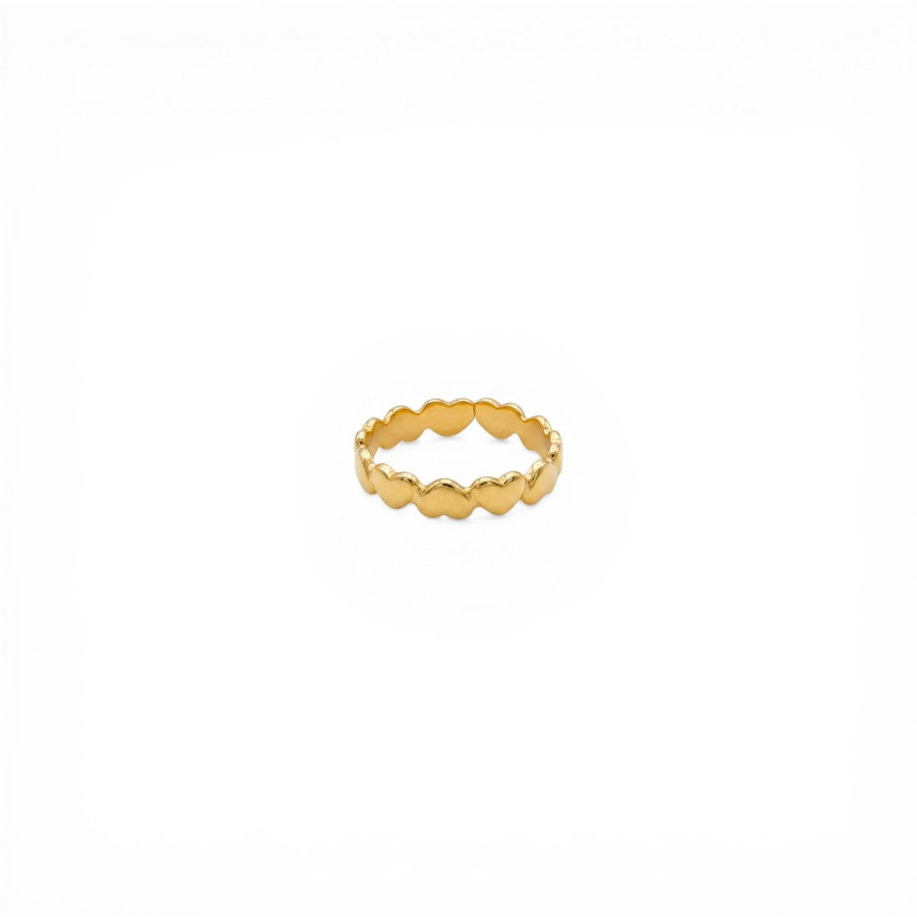 Anello Fascia Cuori Infinity In Acciaio Inossidabile