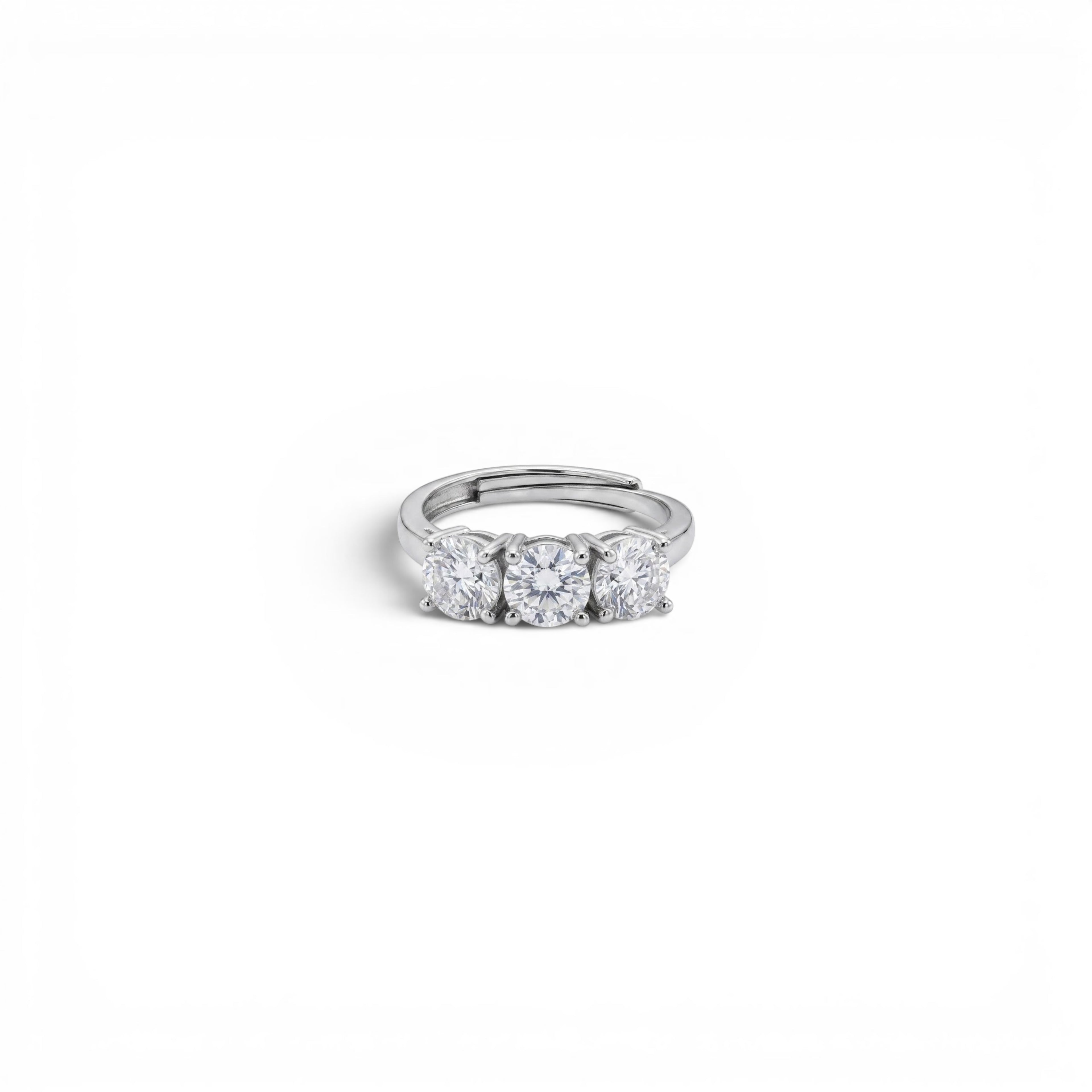 Anello Trilogy 3 Pietre In Argento 925