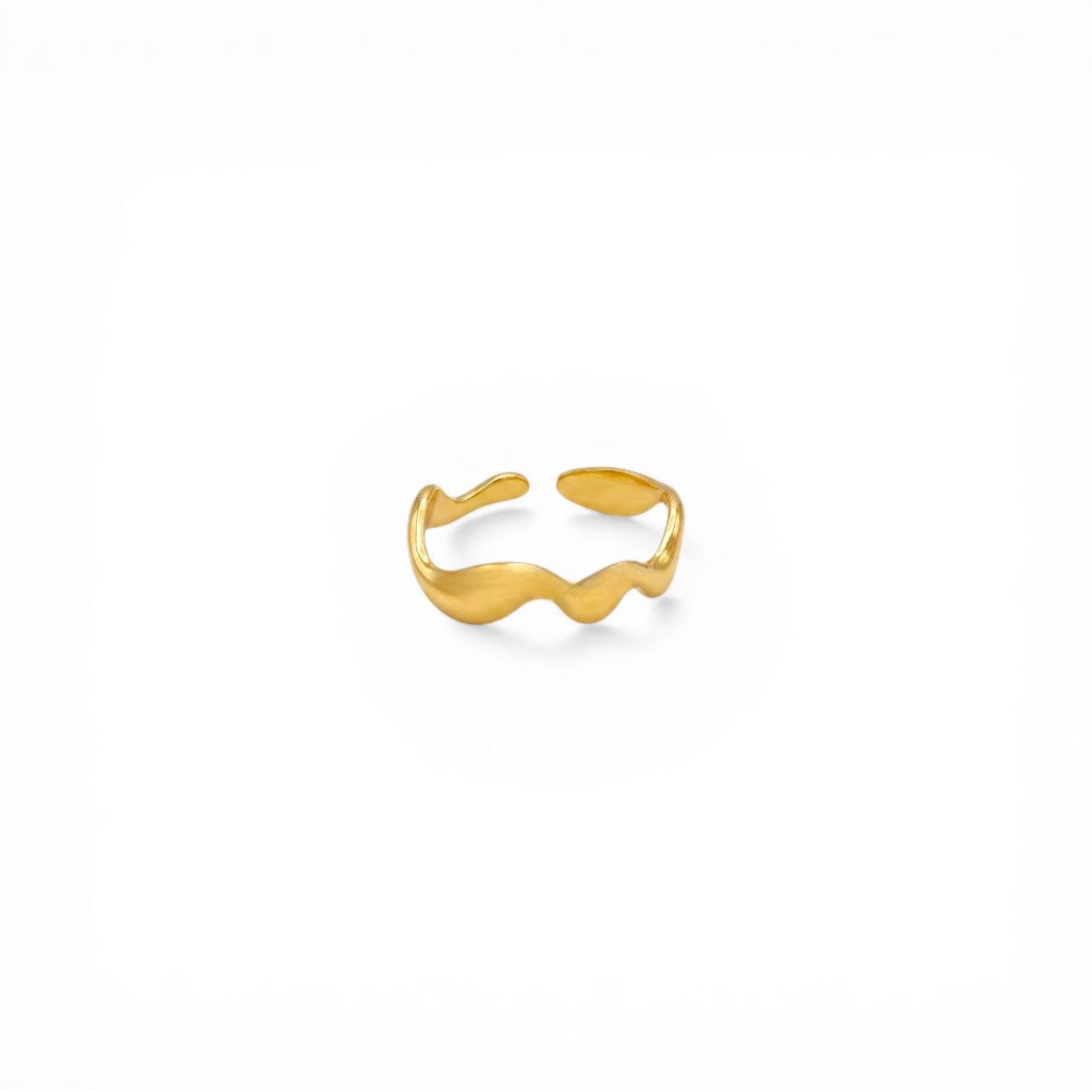 Anello Wavy In Acciaio Inossidabile
