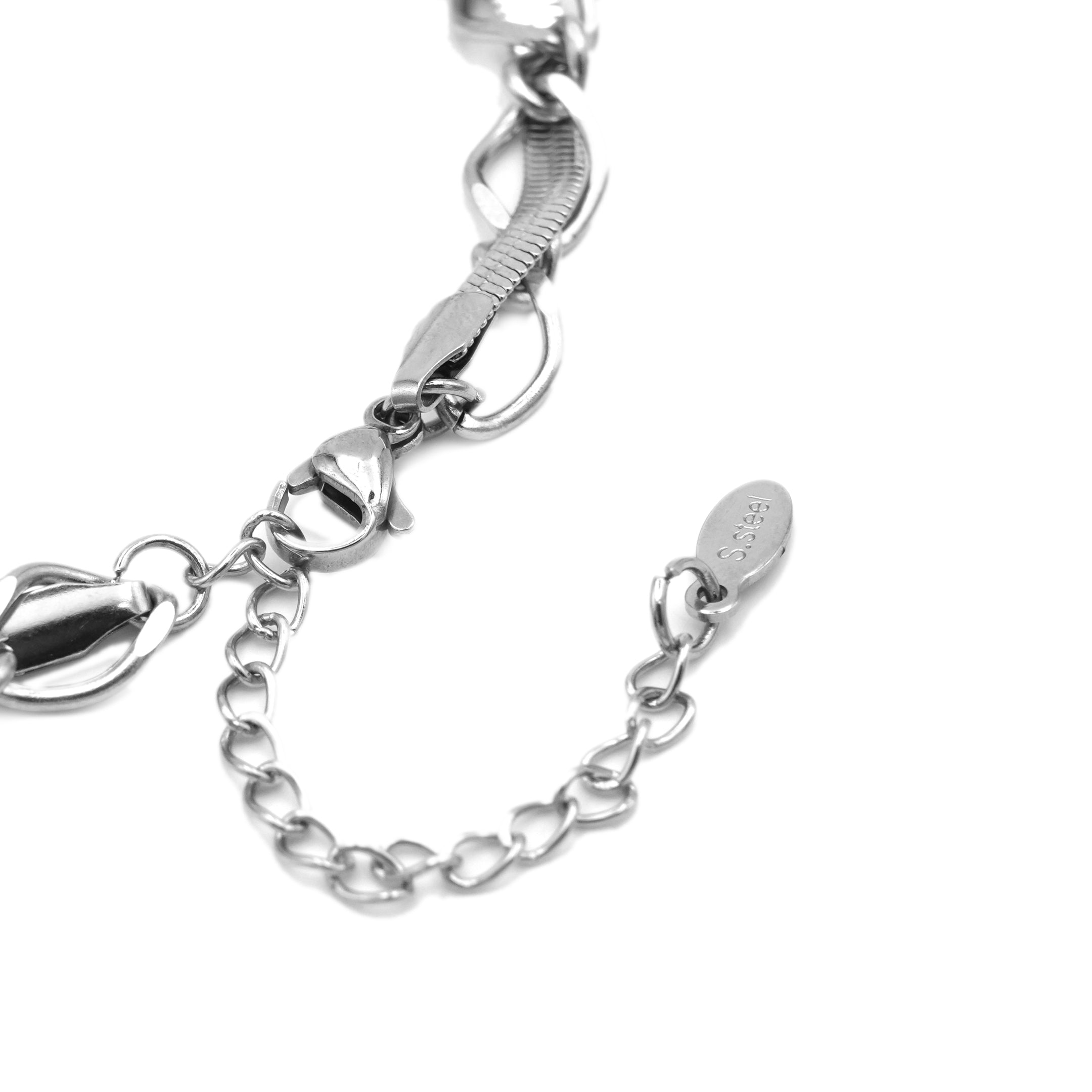 Bracciale Intreccio Mix Snake e Wave In Acciaio Inossidabile