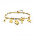 Bracciale "Spiritual Mix" con Charm e Sfere In Acciaio Inossidabile