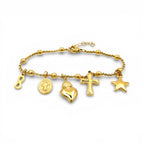 Bracciale "Spiritual Mix" con Charm e Sfere In Acciaio Inossidabile
