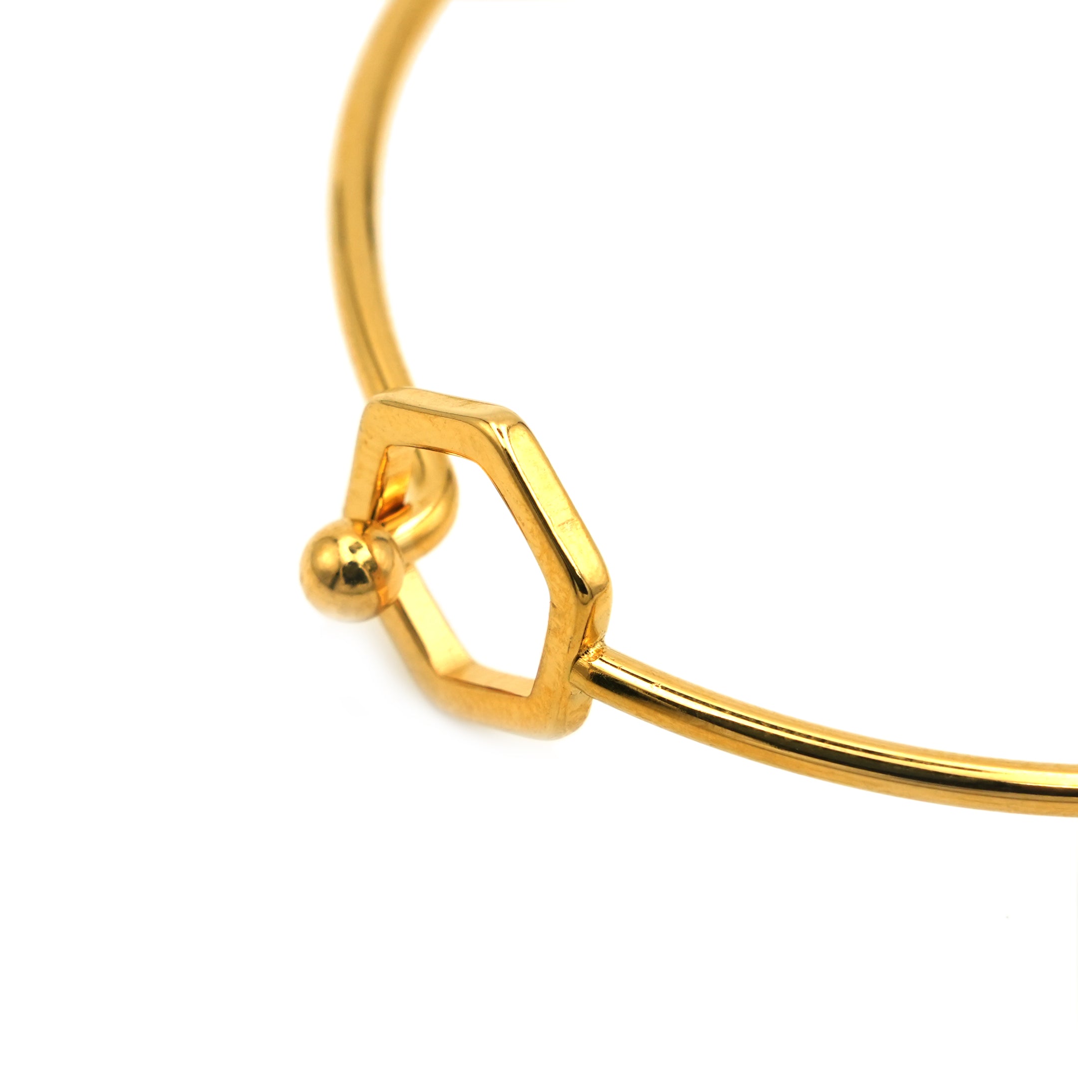 Bracciale Rigido Sole e Stella con Punto Luce In Acciaio Inossidabile