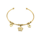 Bracciale Rigido Celestial Love con Charms In Acciaio Inossidabile