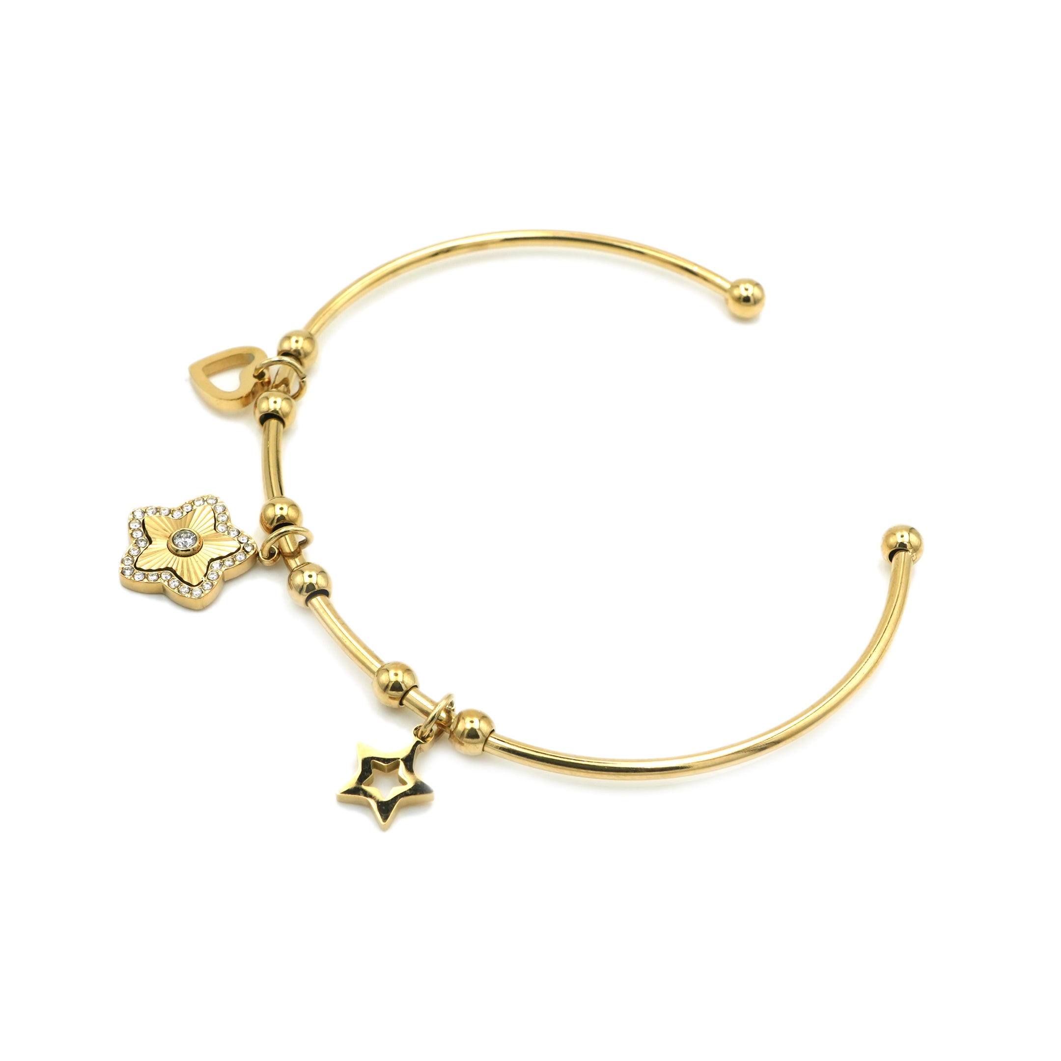 Bracciale Rigido Celestial Love con Charms In Acciaio Inossidabile