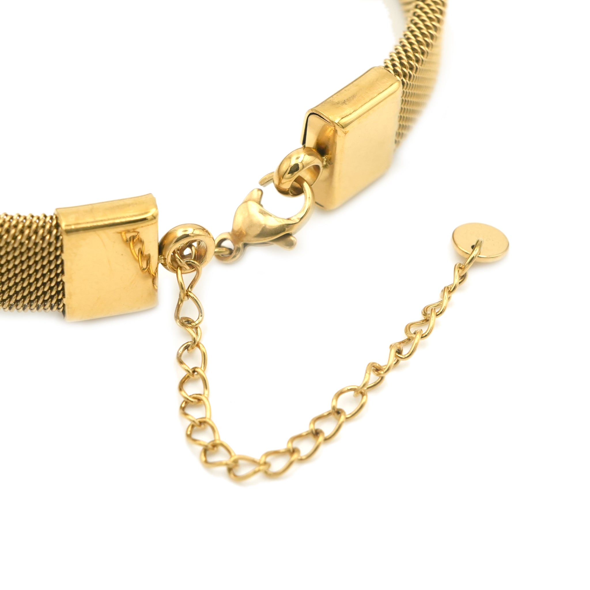Bracciale Rigido a Maglia in Acciaio