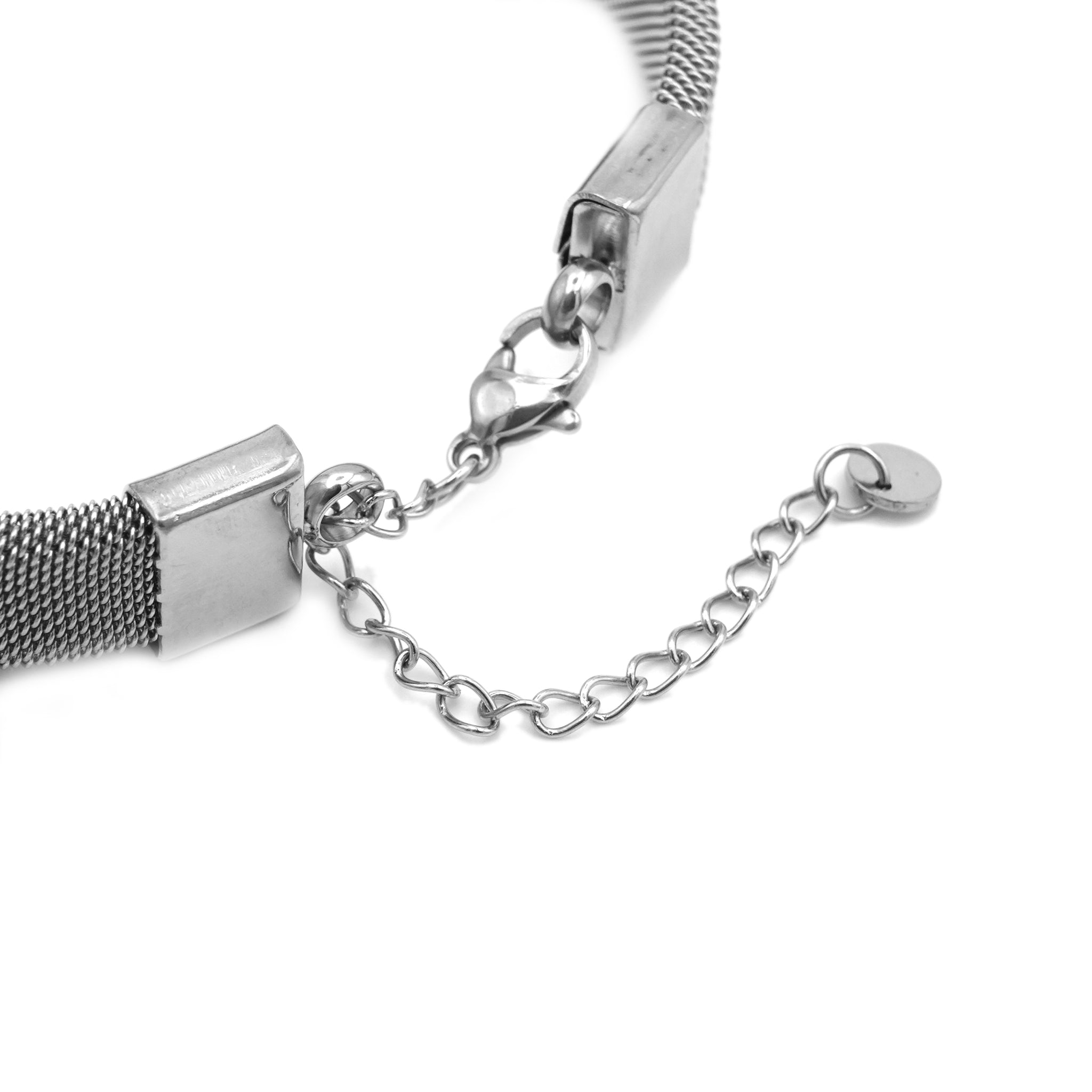 Bracciale Rigido a Maglia in Acciaio