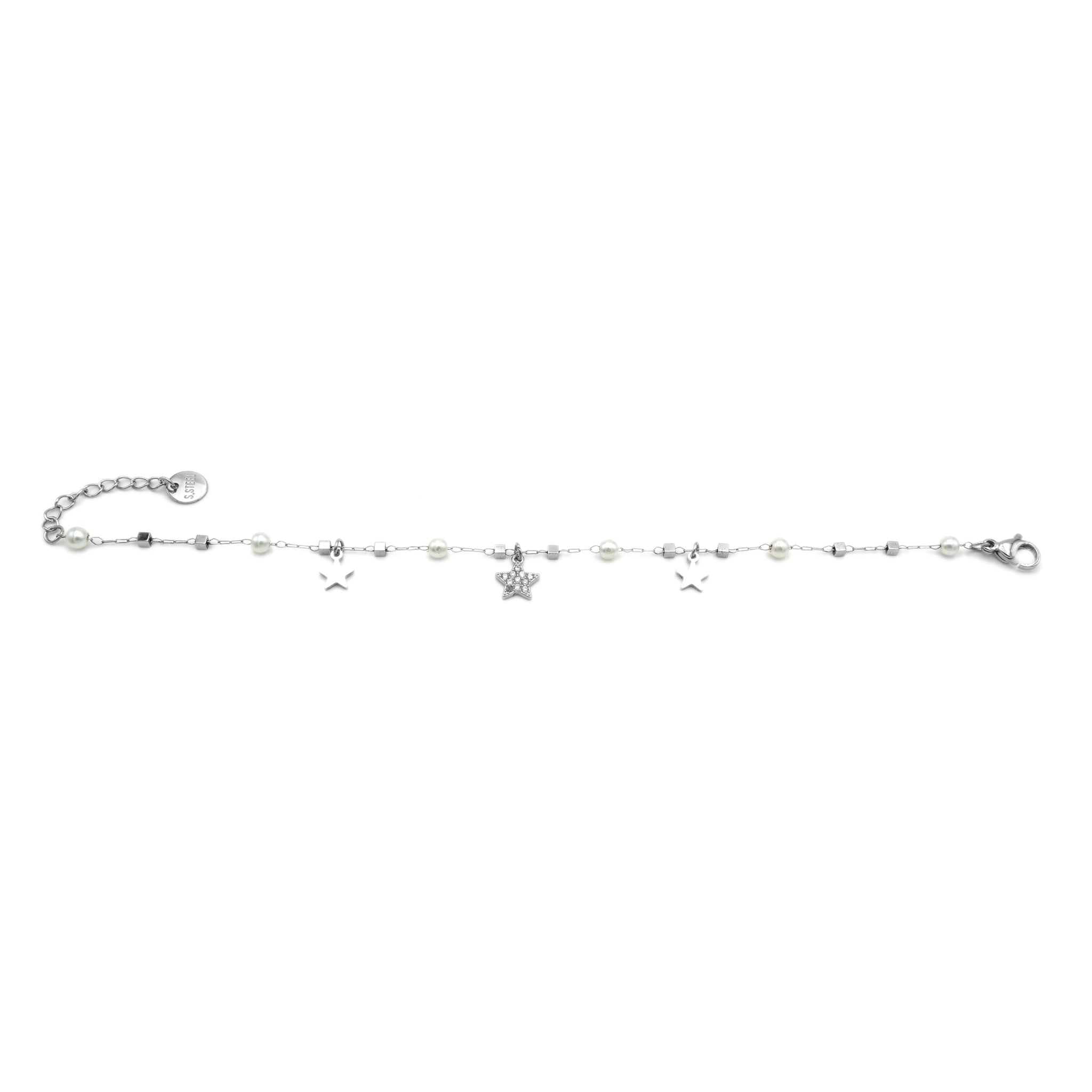 Bracciale con Ciondoli a Stella in Acciaio Inossidabile