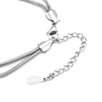 Bracciale Doppia Catena Snake con Sfere In Acciaio Inossidabile