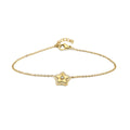 Bracciale Stella Radiante con Pavé e Punto Luce In Acciaio Inossidabile