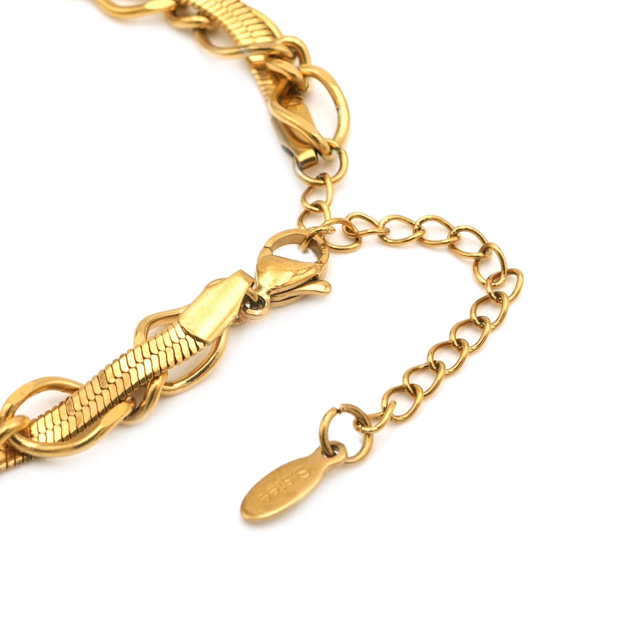 Bracciale  con Design Intrecciato in Acciaio