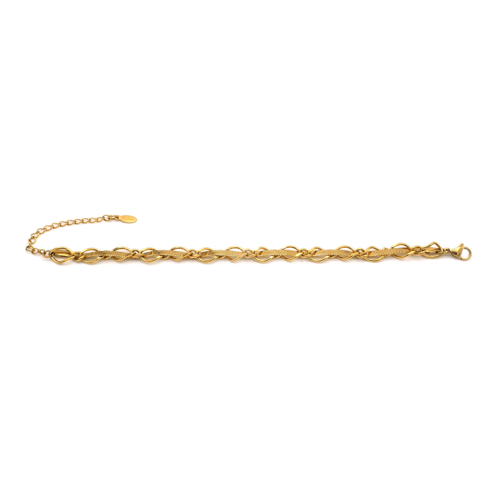 Bracciale Intreccio Mix Snake e Wave In Acciaio Inossidabile