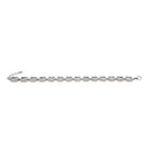 Bracciale Tennis con Cristalli Baguette e Halo In Acciaio Inossidabile