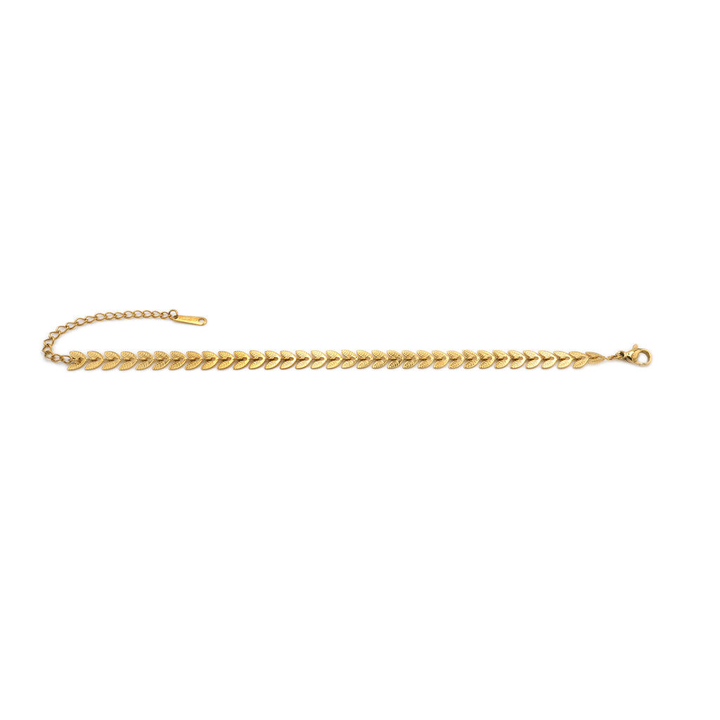 Bracciale a Foglie Alloro In Acciaio Inossidabile