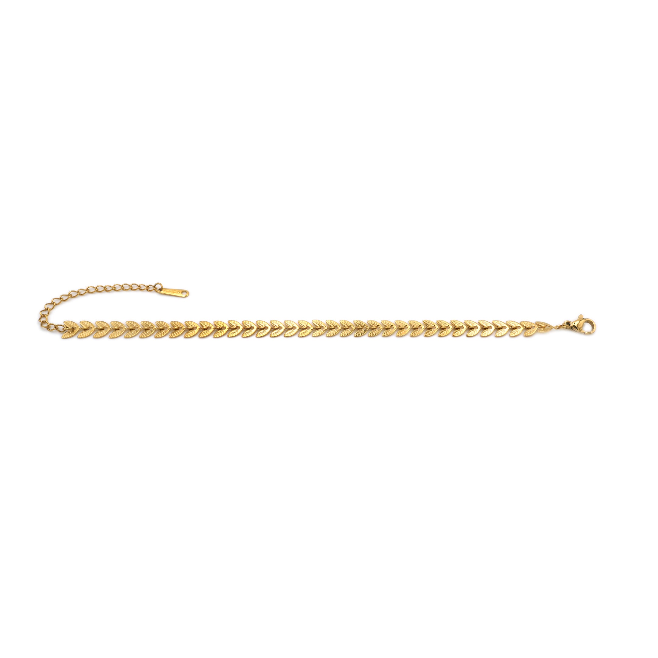 Bracciale a Foglie Alloro In Acciaio Inossidabile