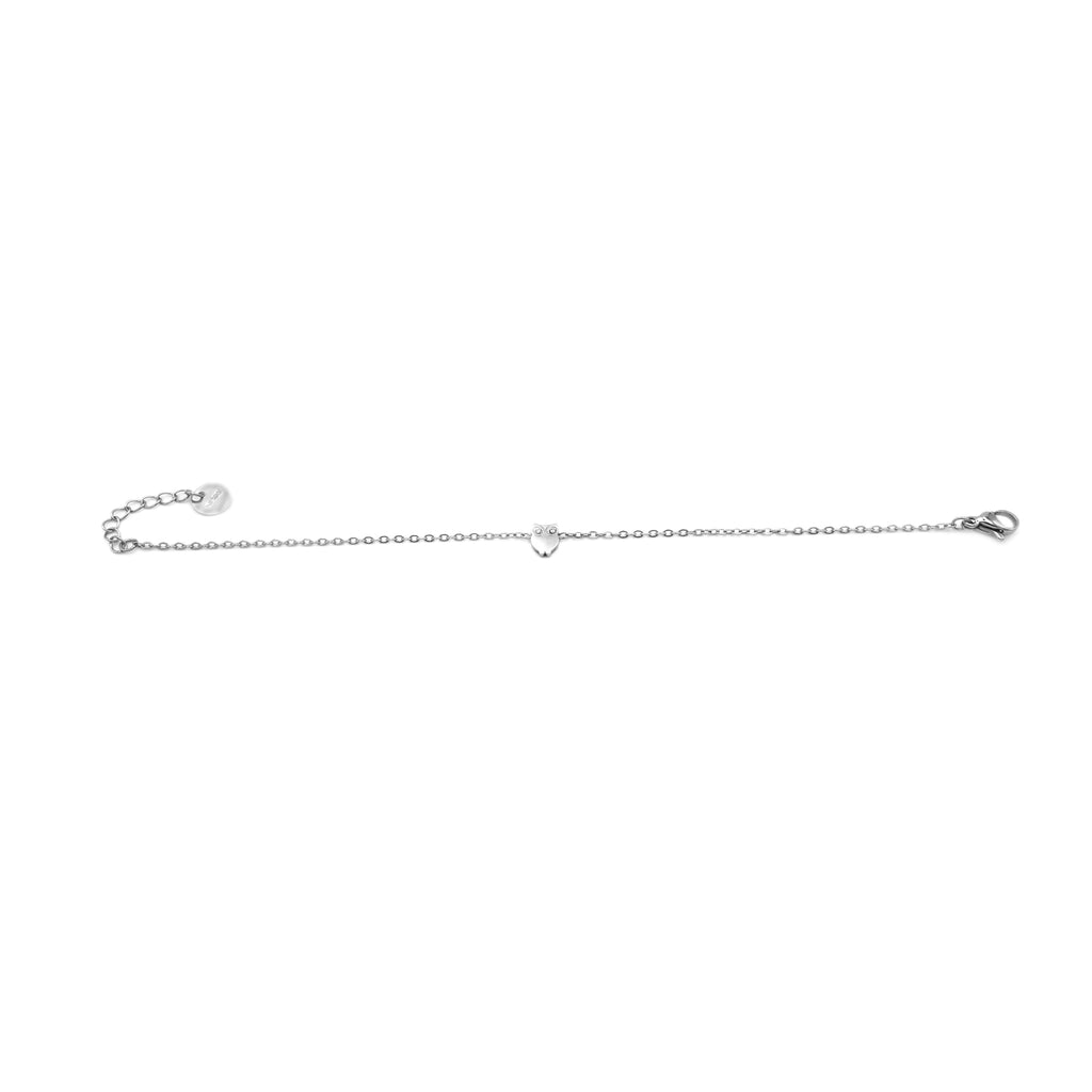 Bracciale Civetta Portafortuna con Punti Luce In Acciaio Inossidabile