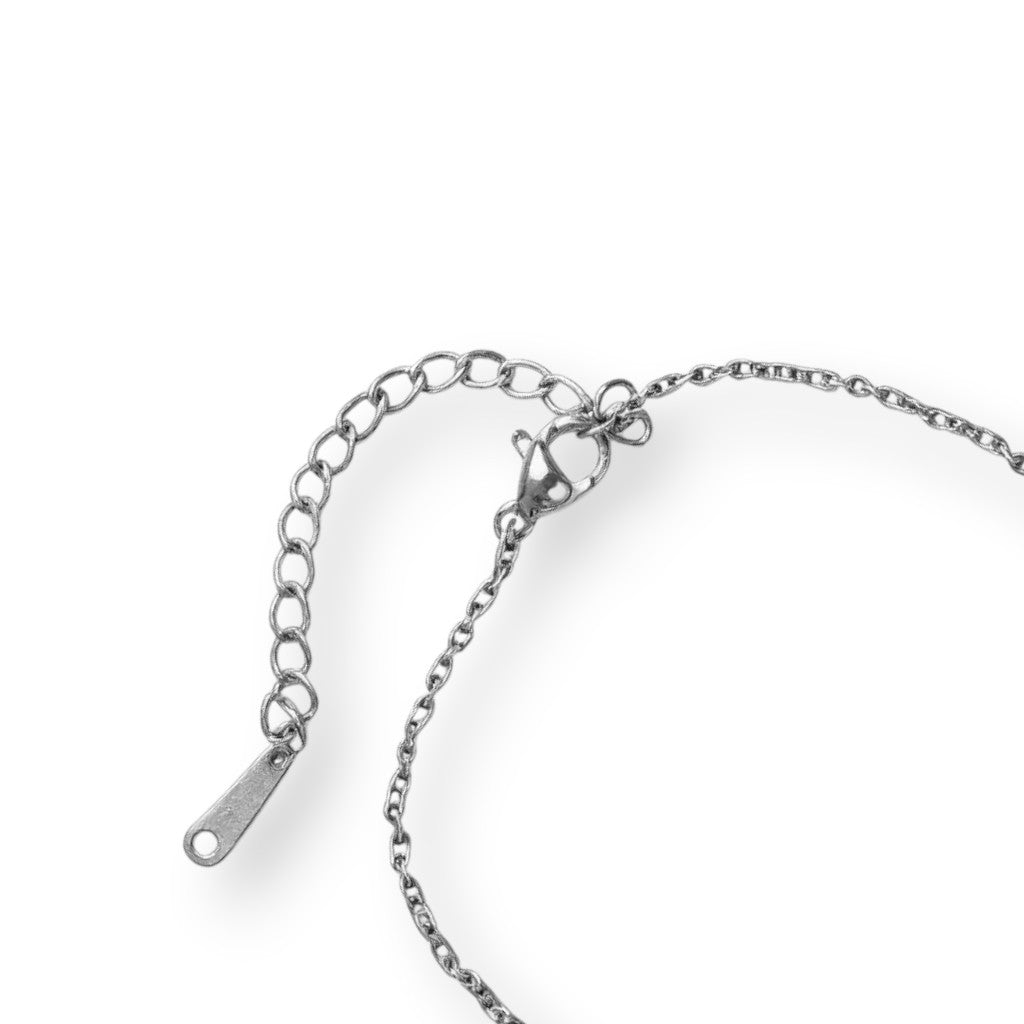 Bracciale Baciamano Cristallo Rettangolare Acciaio