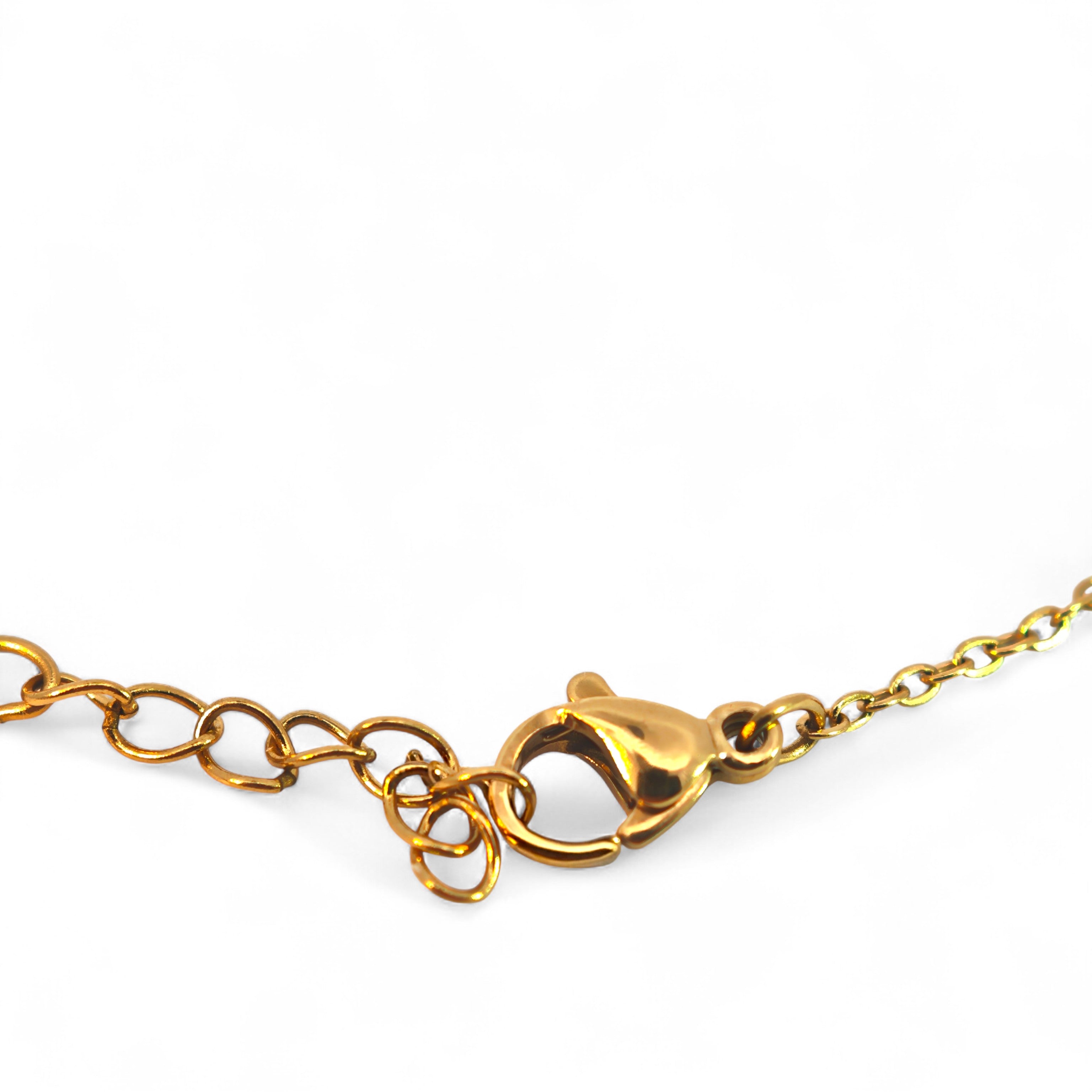 Bracciale con Cuori Contornati da Zirconi Luminosi In Acciaio Inossidabile