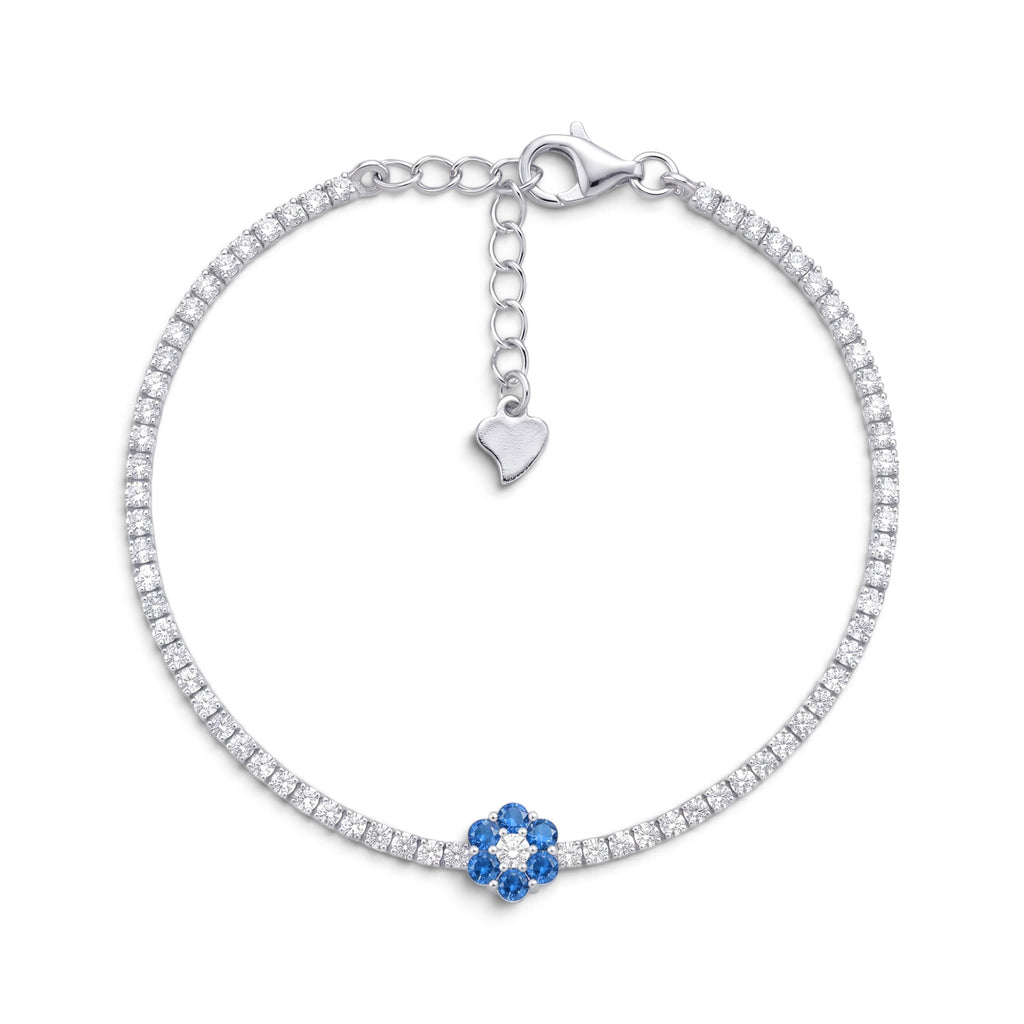 Bracciale Tennis Fiore In Argento 925