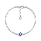 Bracciale Tennis Fiore In Argento 925