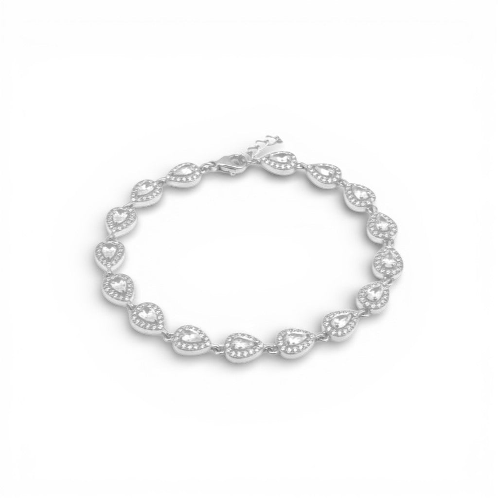 Bracciale Tennis Gocce di Luce In Acciaio Inossidabile