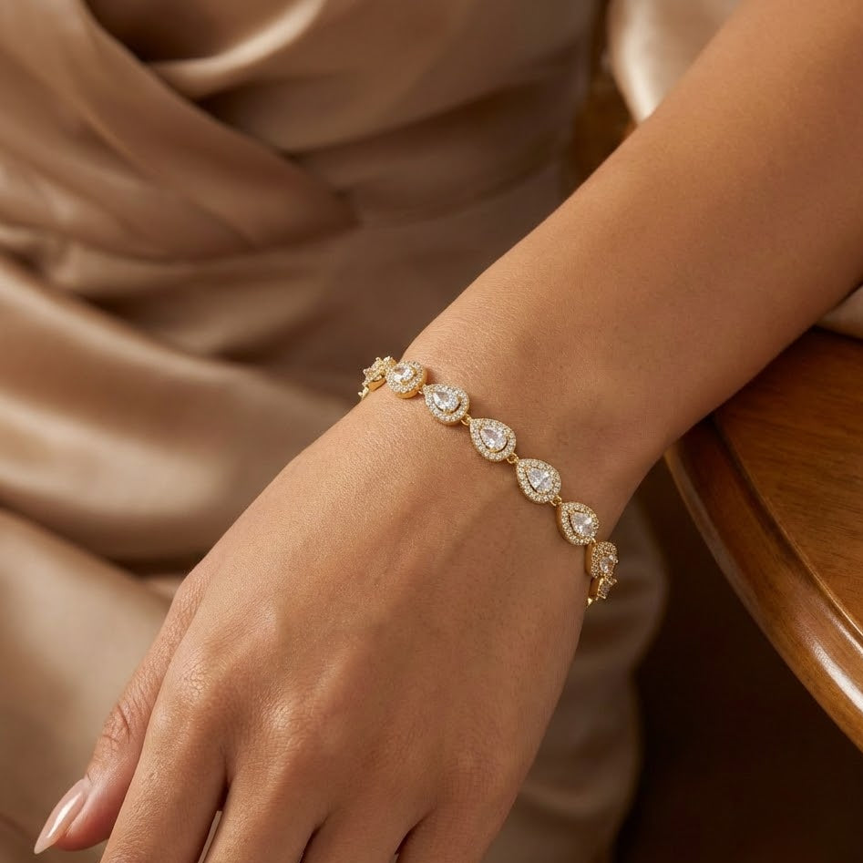 Bracciale Tennis Gocce di Luce In Acciaio Inossidabile