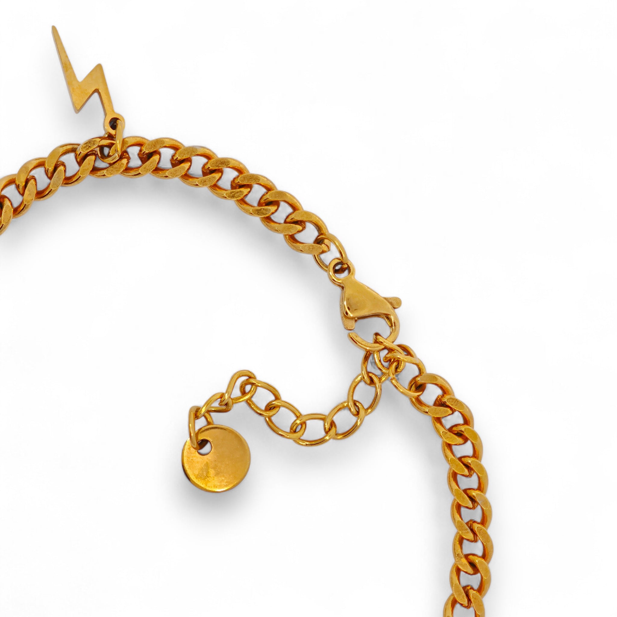 Bracciale con charms fulmine in Acciaio