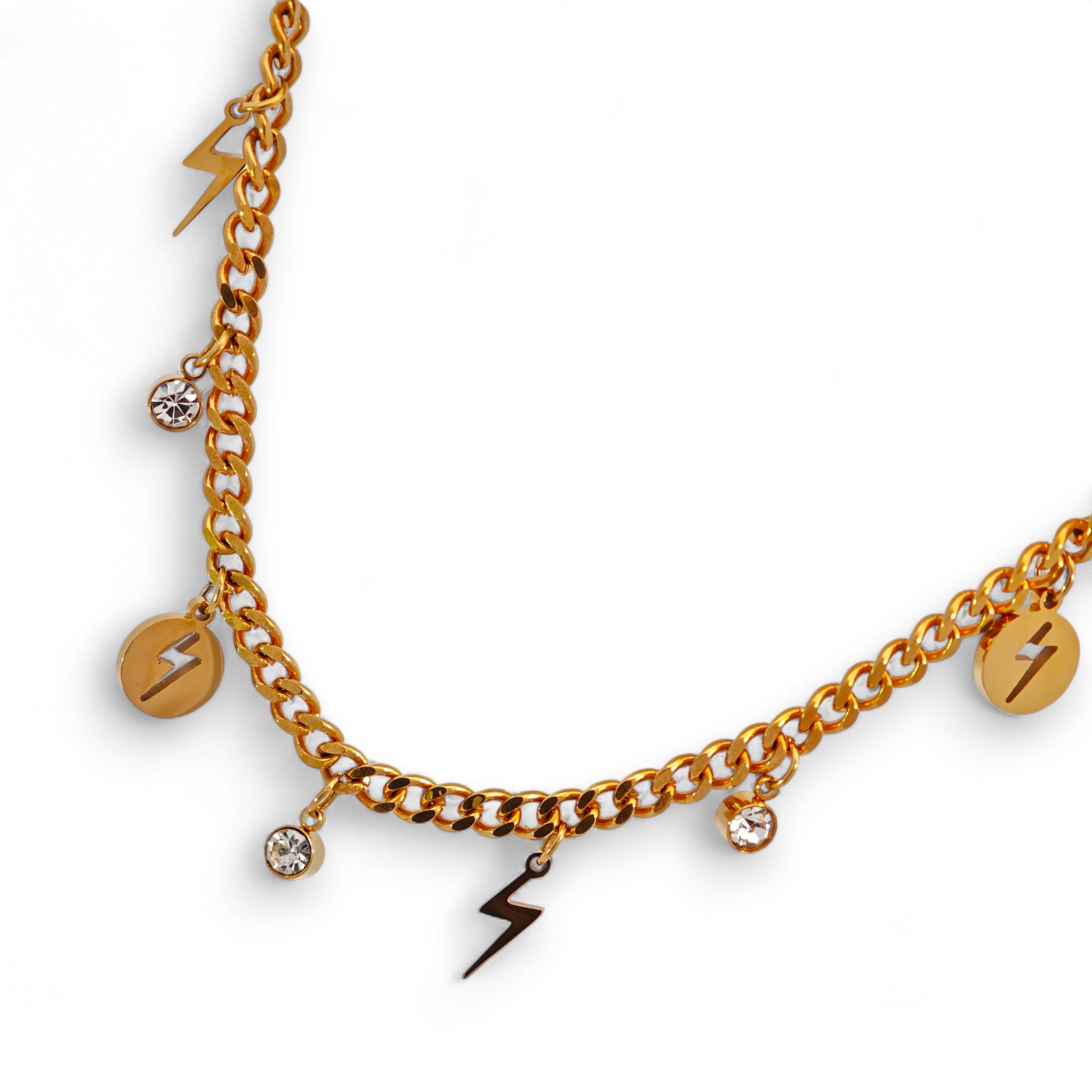 Bracciale con charms fulmine in Acciaio