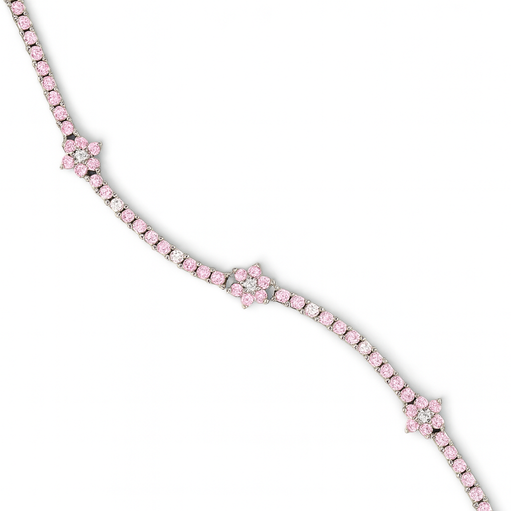 Bracciale Fiore di Zirconi in Argento