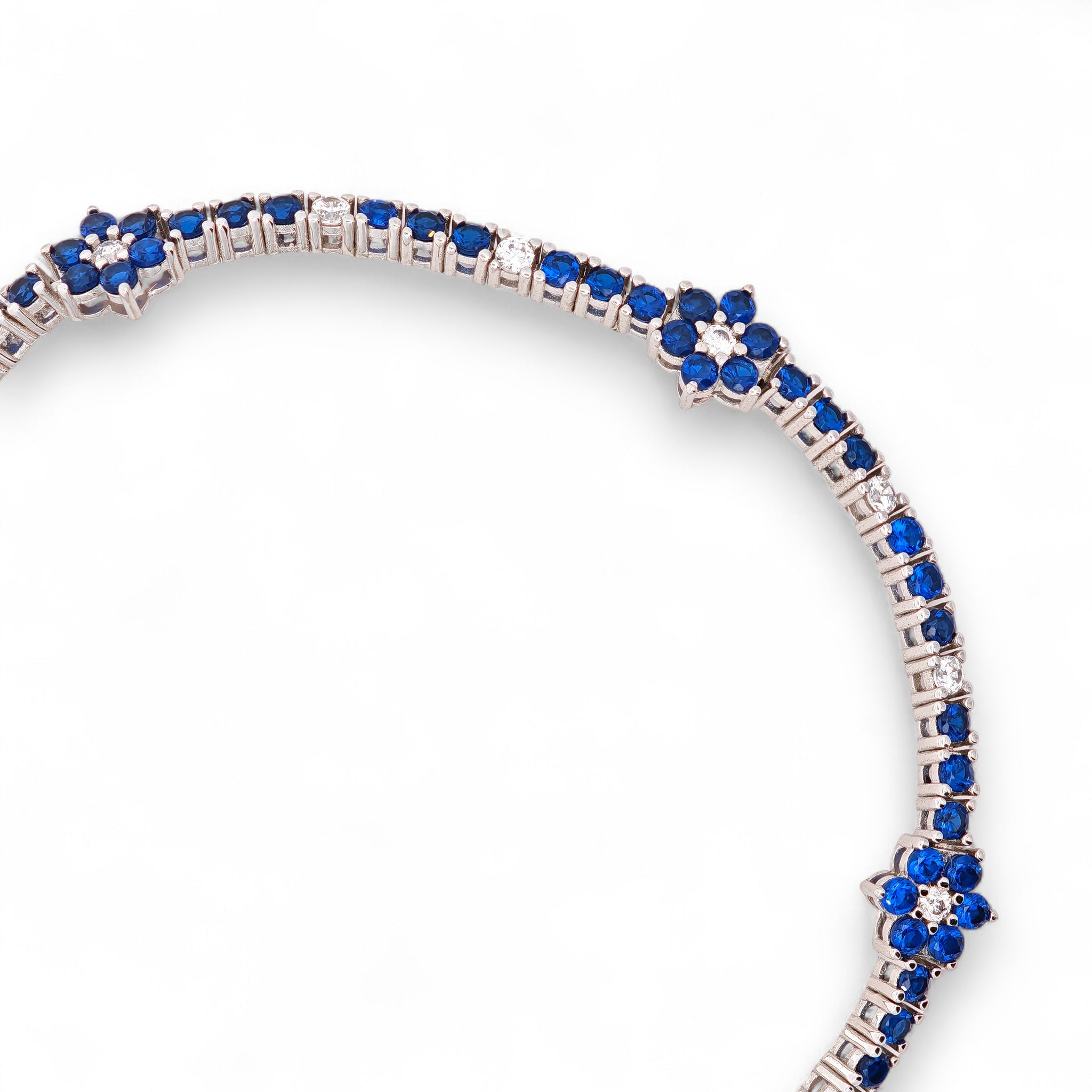 Bracciale Fiore di Zirconi in Argento