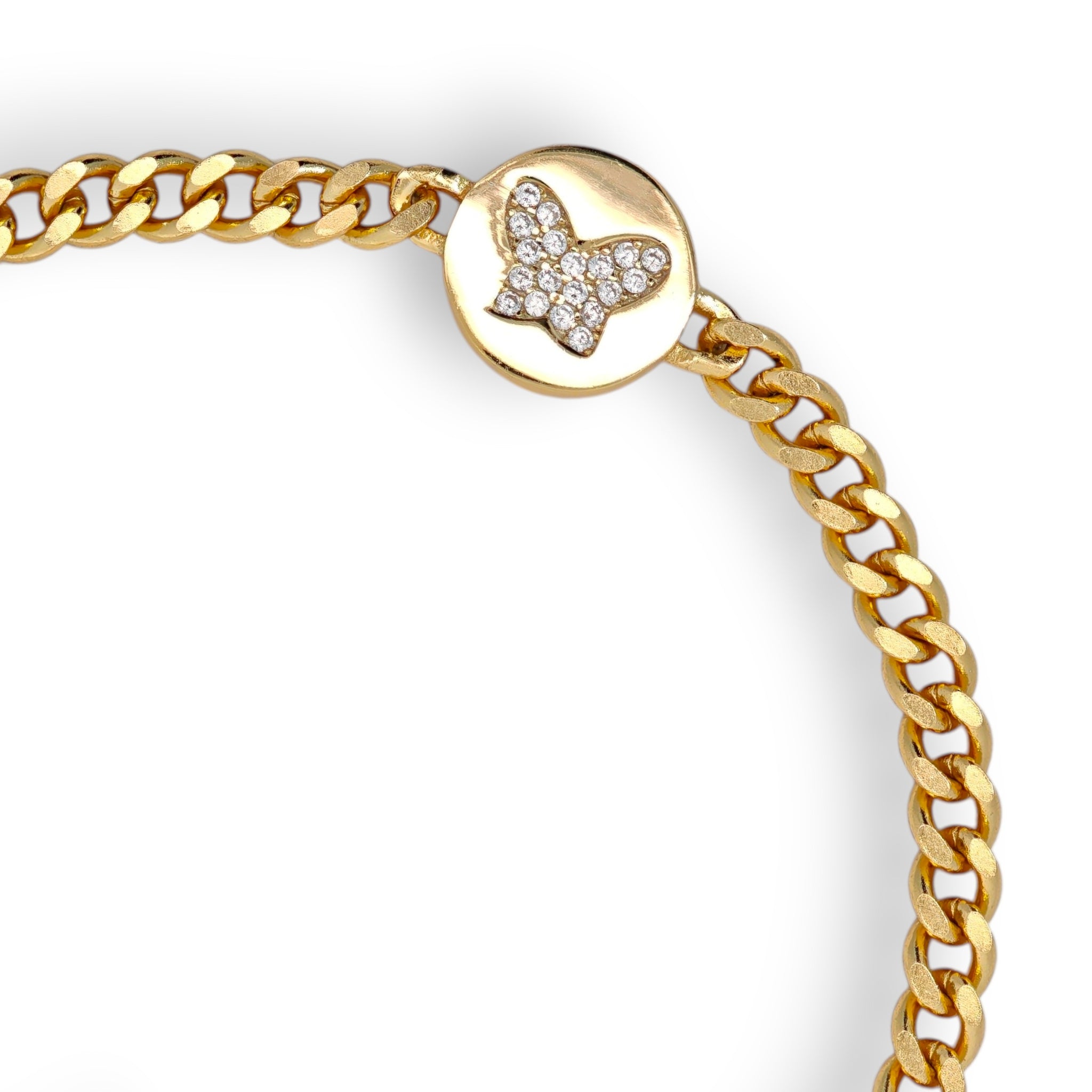 Bracciale catena con farfalla in Argento