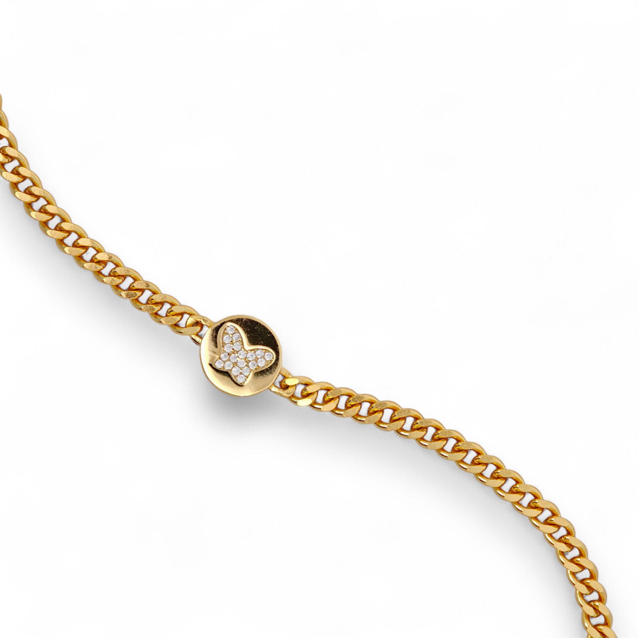 Bracciale catena con farfalla in Argento