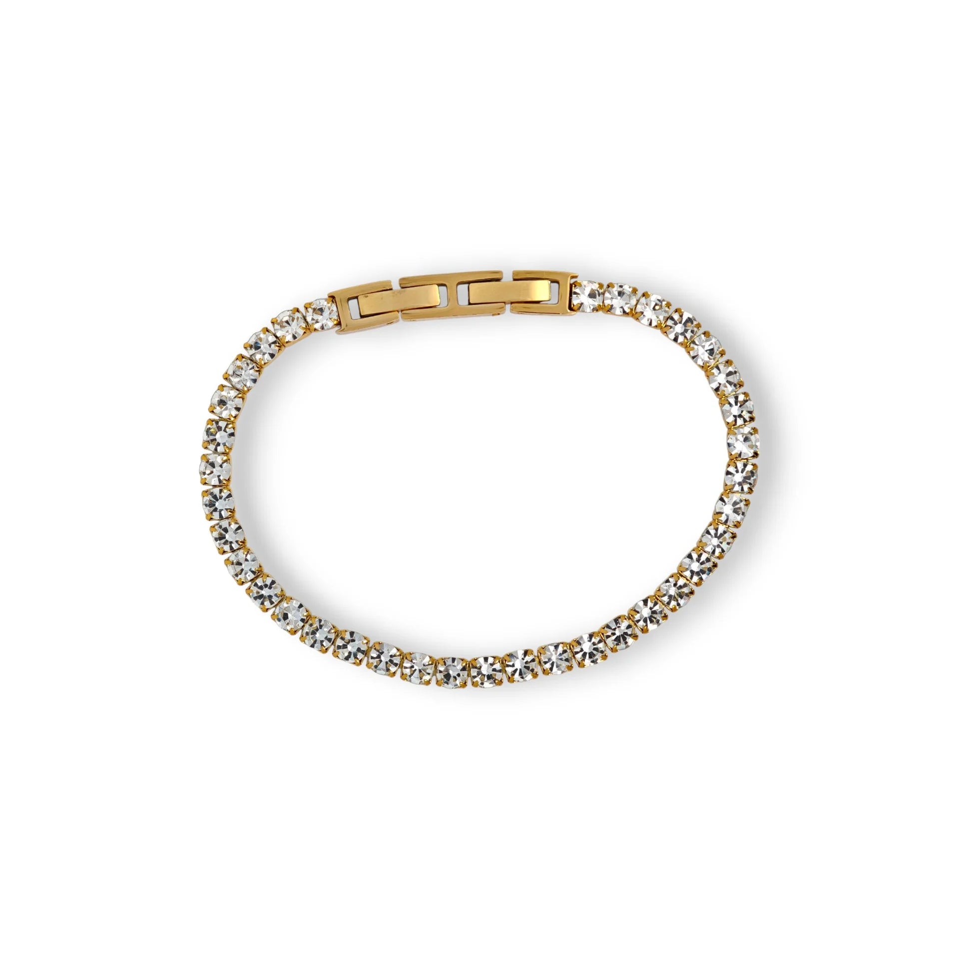 Bracciale Tennis Elite con Cristalli Bianchi In Acciaio Inossidabile