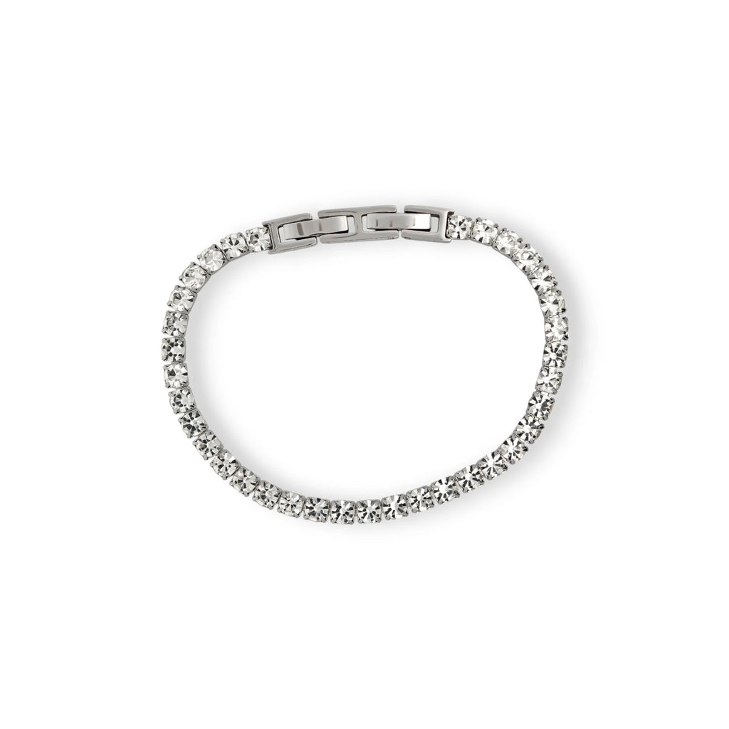 Bracciale Tennis Elite con Cristalli Bianchi In Acciaio Inossidabile