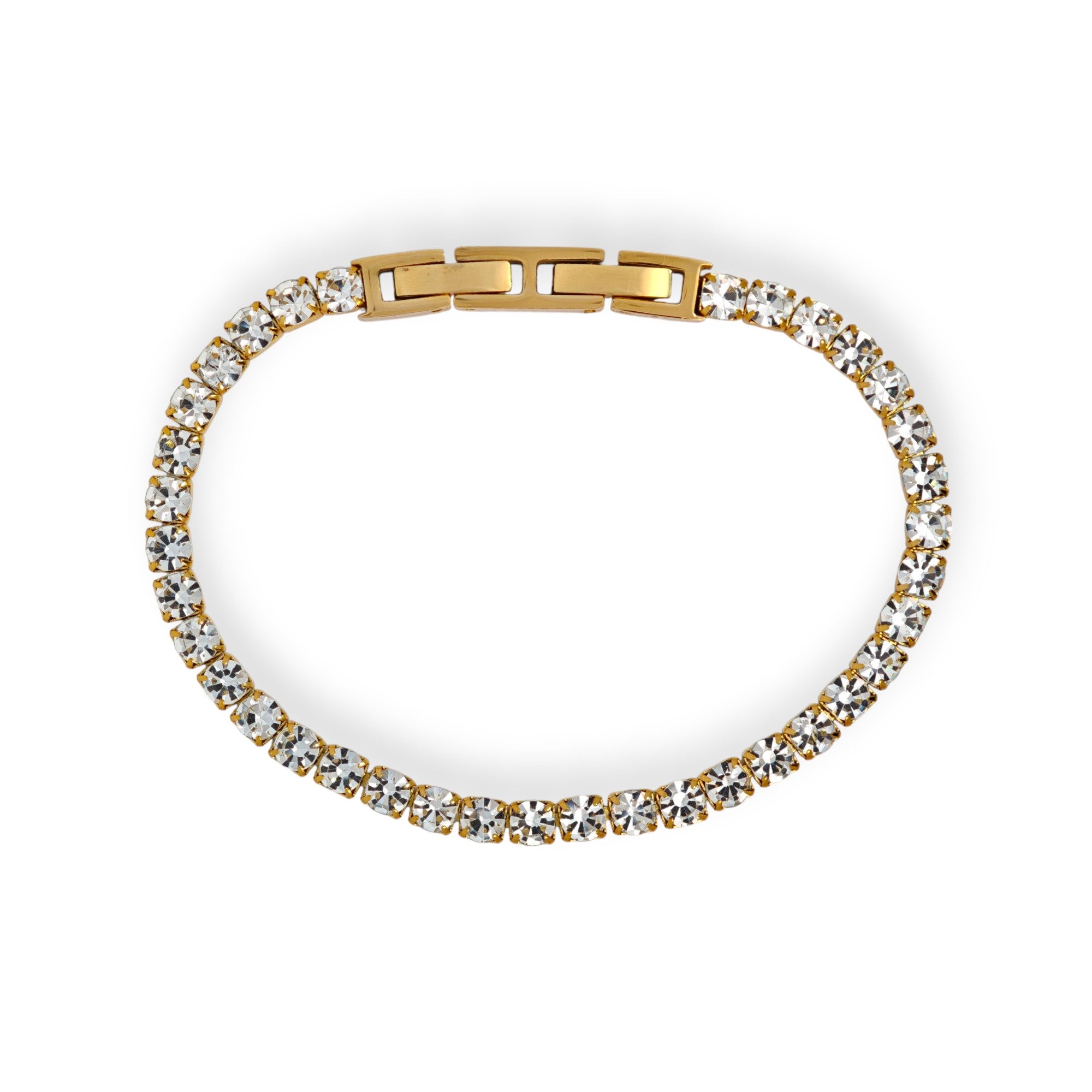 Bracciale Tennis Elite con Cristalli Bianchi In Acciaio Inossidabile