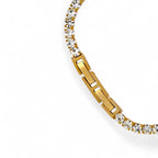 Bracciale Tennis Elite con Cristalli Bianchi In Acciaio Inossidabile