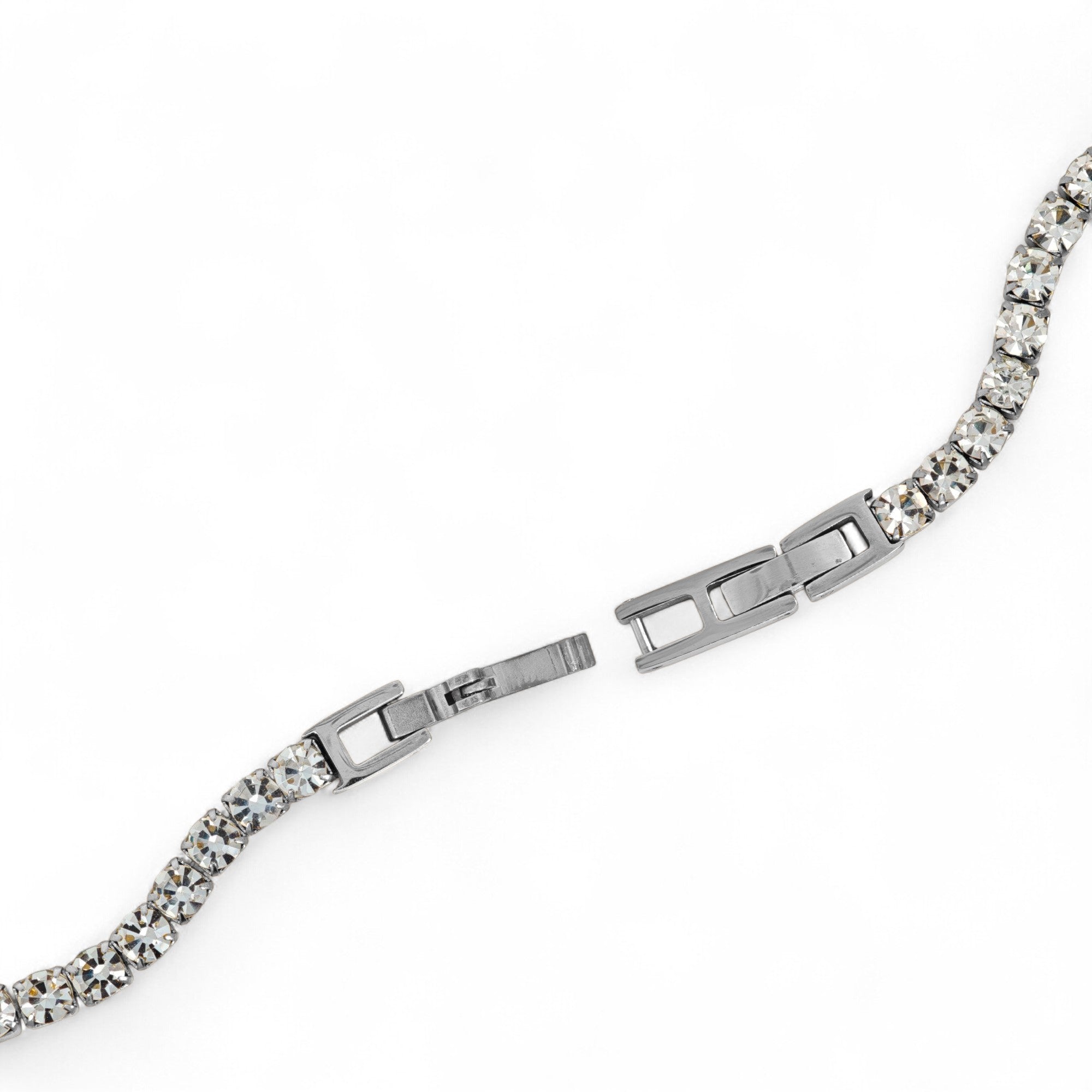 Bracciale Tennis Elite con Cristalli Bianchi In Acciaio Inossidabile