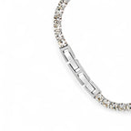 Bracciale Tennis Elite con Cristalli Bianchi In Acciaio Inossidabile